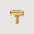 Pomolo 1076 | Ottone + Pelle | Beige
