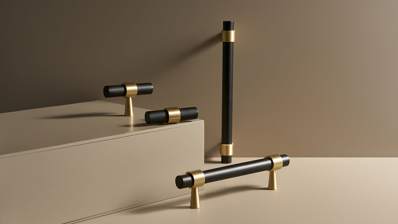 T-Bar CH016A | Black + Brass
