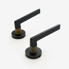 Door handle 308A-213 | Black + Brass