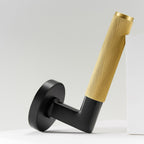 Maniglia per Porta 308A-243 | Zigrinata | Nero + Ottone