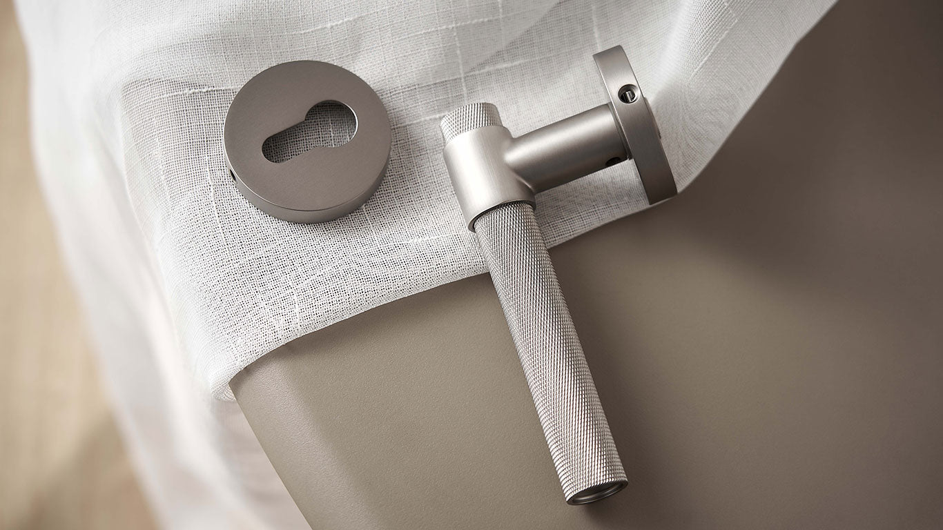 Door handle 308A-247 | Knurled | Nickel