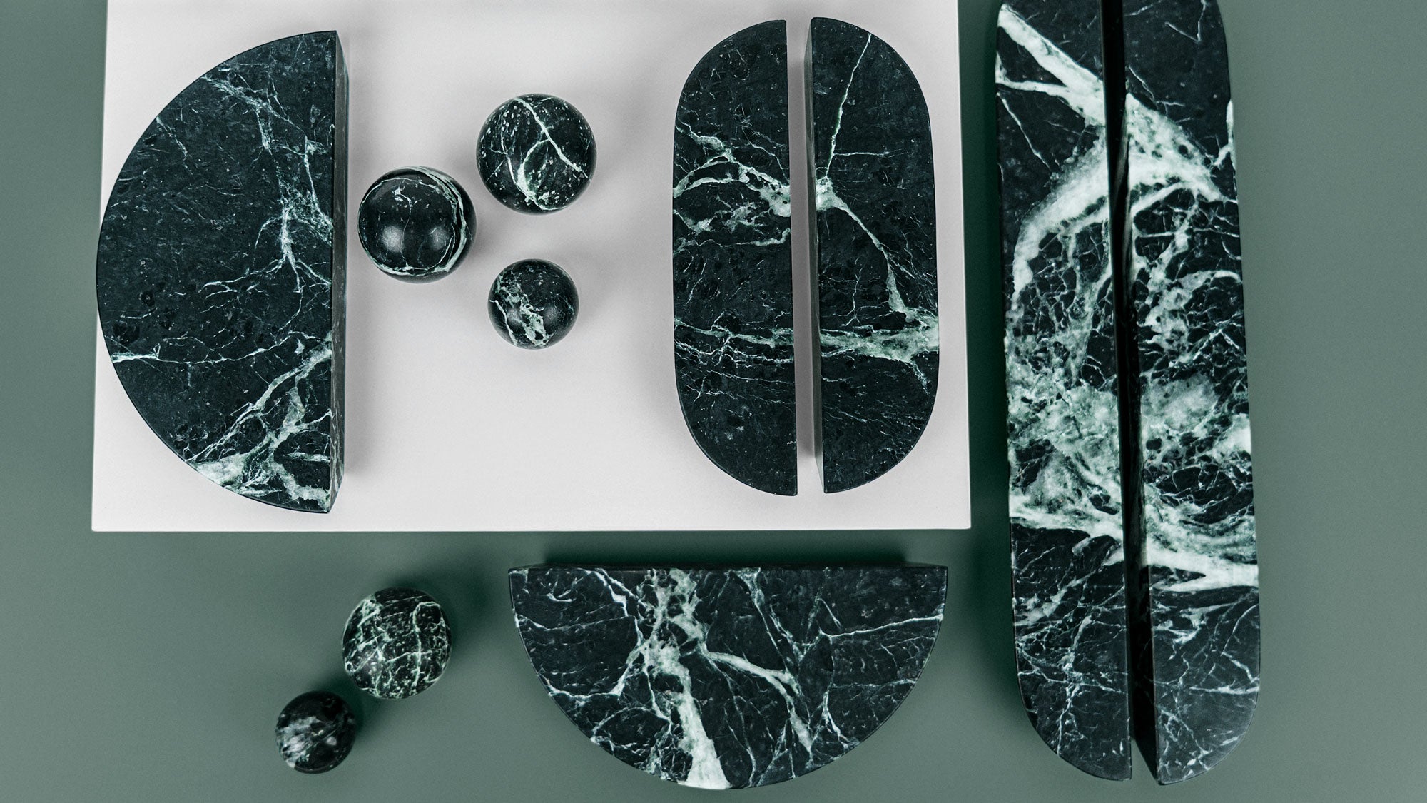 Handgreep DR102 | Marmer | Green Flower (SET)