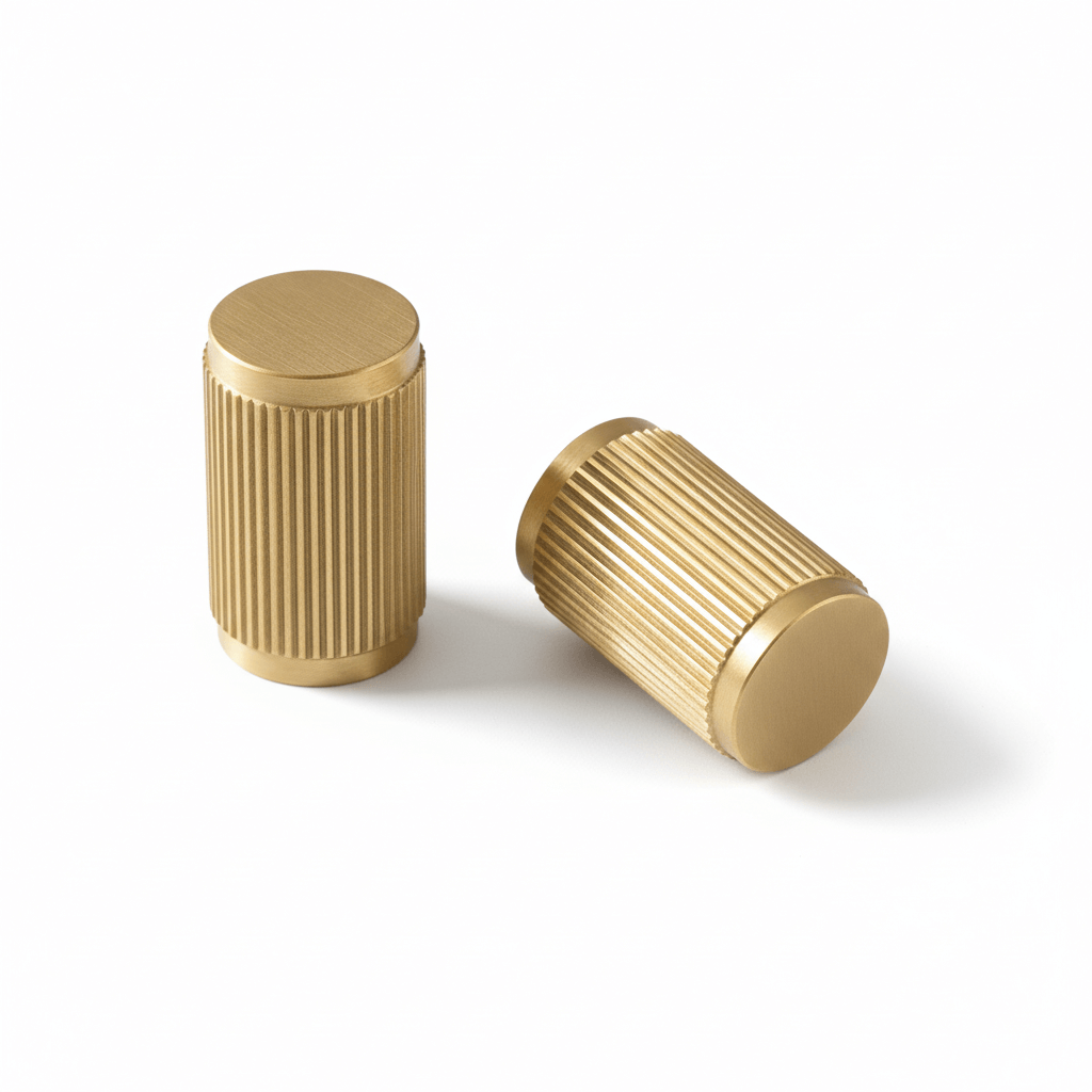 Knob 3100 | Ribbed | Brass