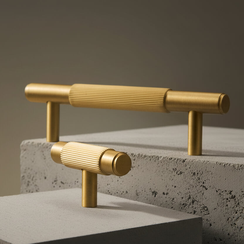 Handle 3100 | Ribbed | Brass