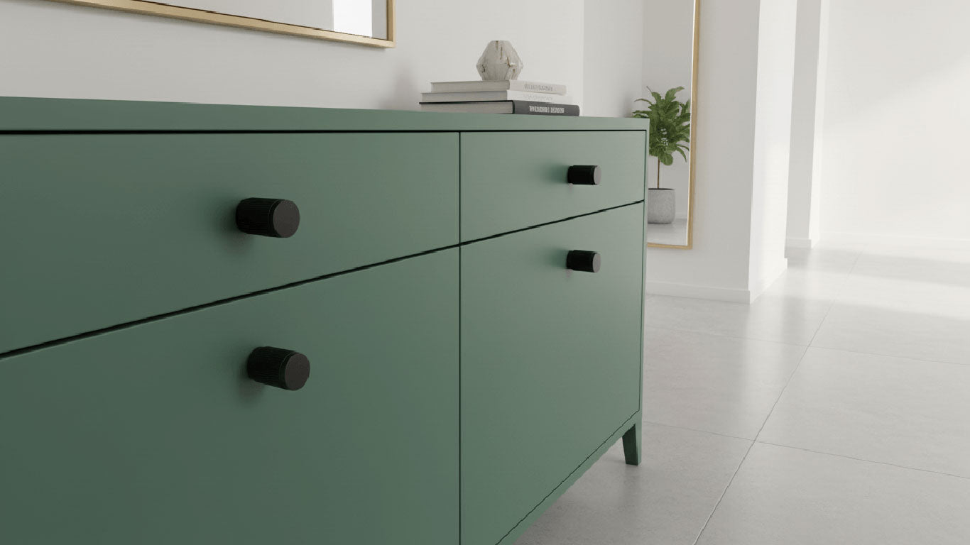 Knob 3100 | Ribbed | Black