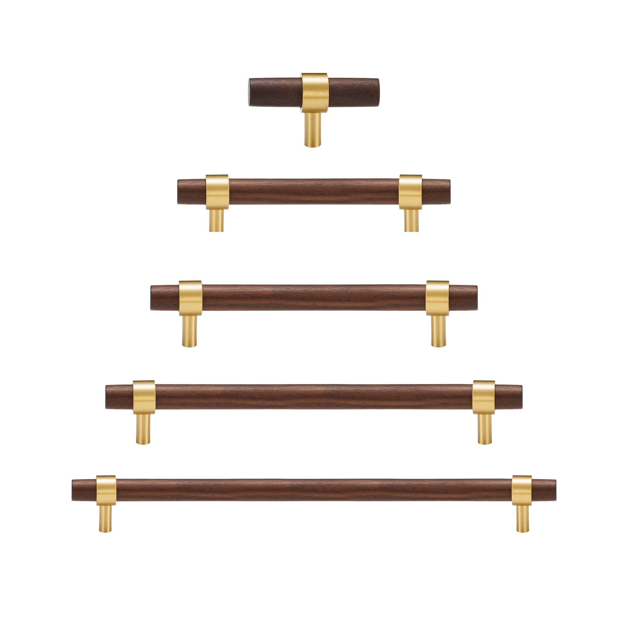 Handle CH025W | Walnut + Brass