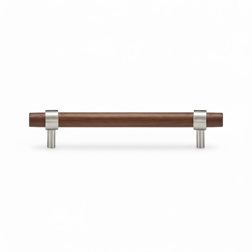 Poignée CH025W | Noyer + Nickel