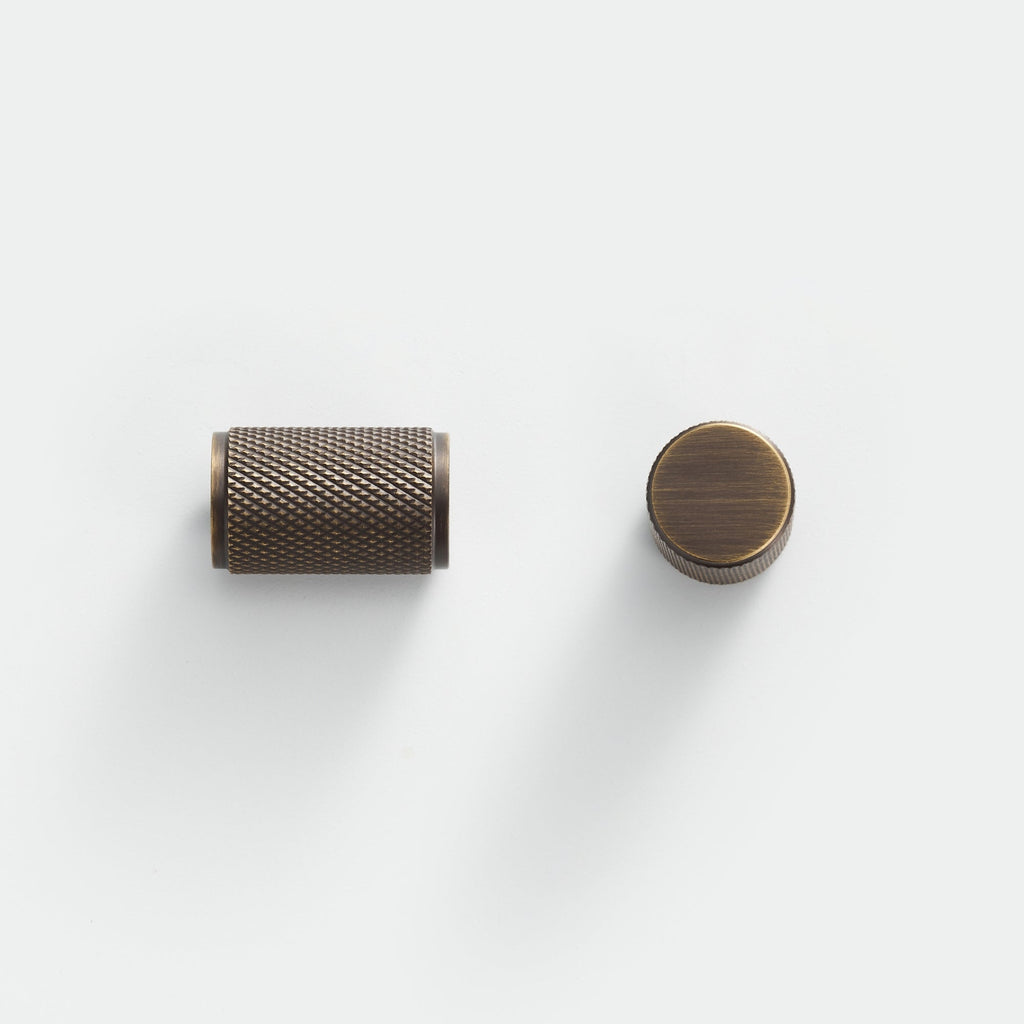 Bouton CH035 | Moleté | Laiton Antique