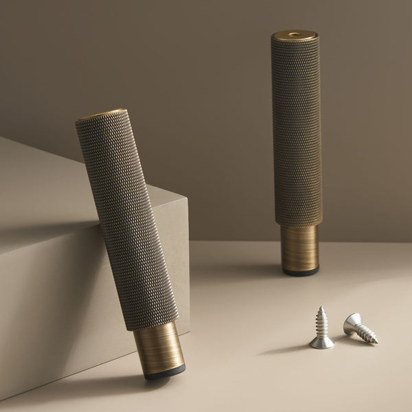 Furniture Legs DL001 | Knurled | Brass (2-Pack)