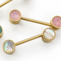 Haspe 3091 | Messing + Abalone Shell