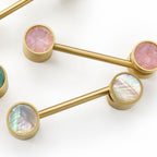 Haspe 3091 | Messing + Abalone Shell