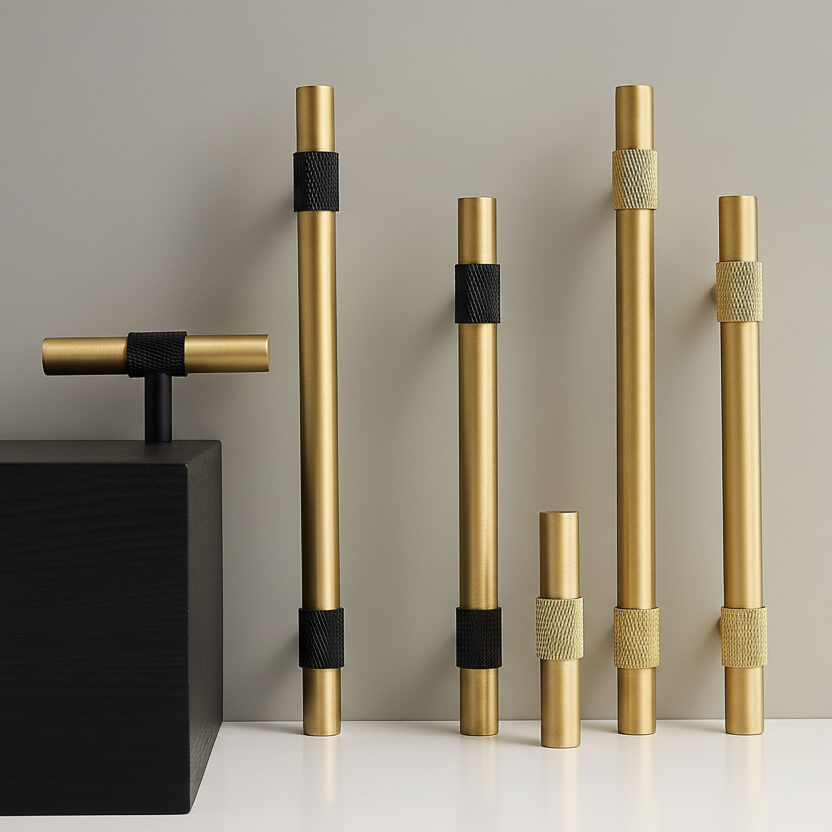 Handgreep 3104 | Messing + Zwart