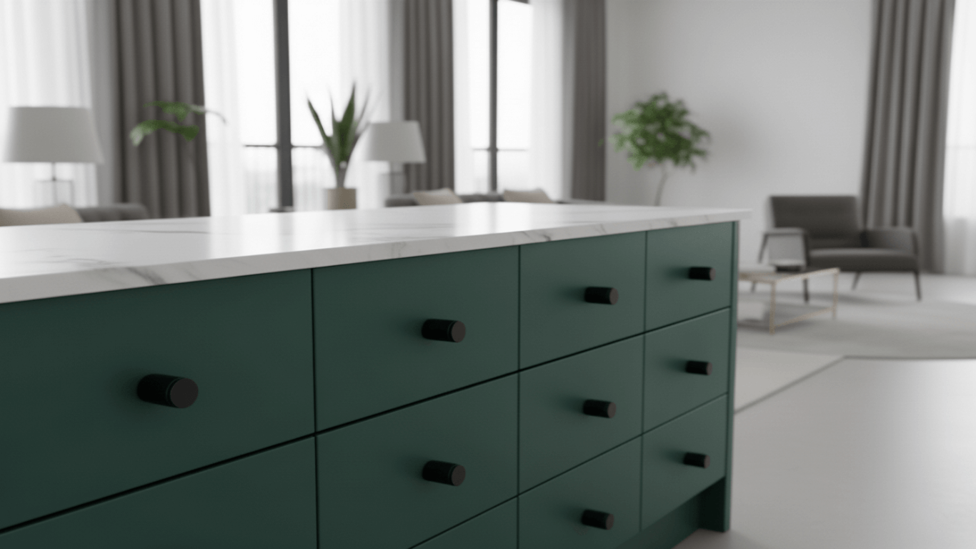 Knop 3117 | Diamant | Zwart